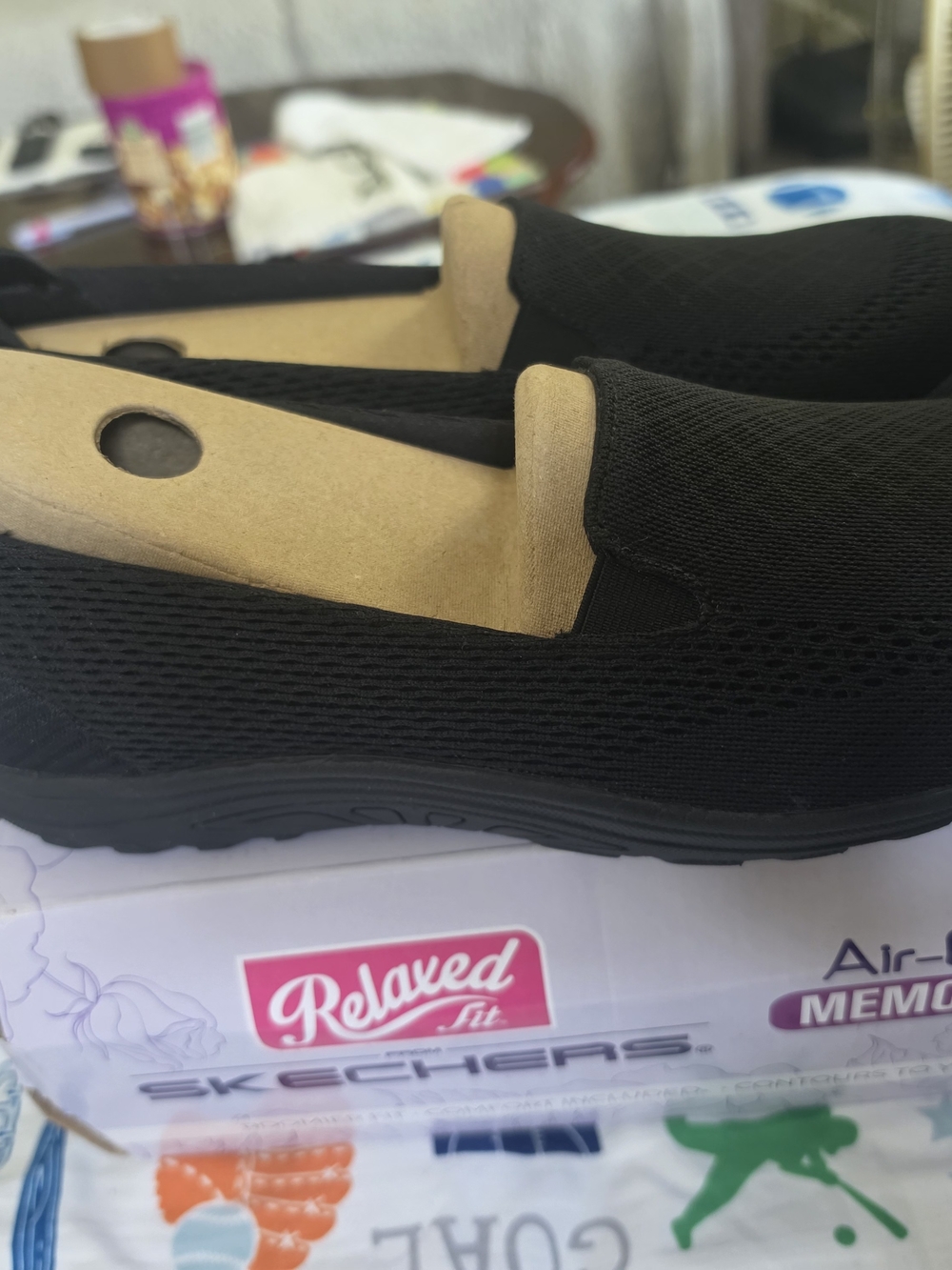 Skechers Black Knit Slip-On Loafers - Picture 3 of 7